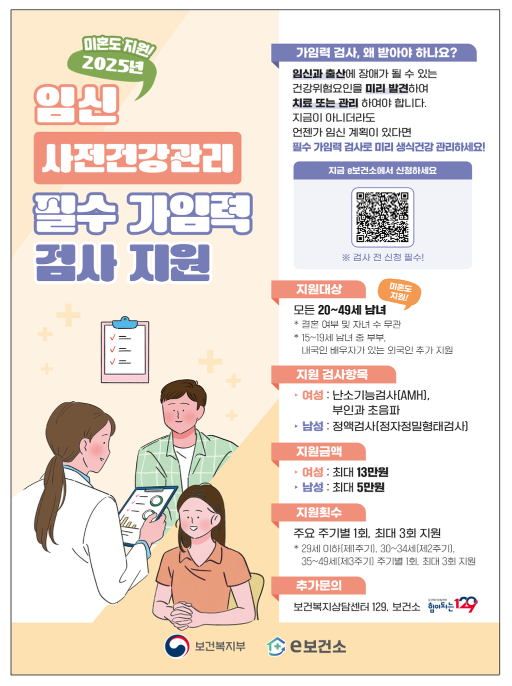 임신사전건강관리 포스터 