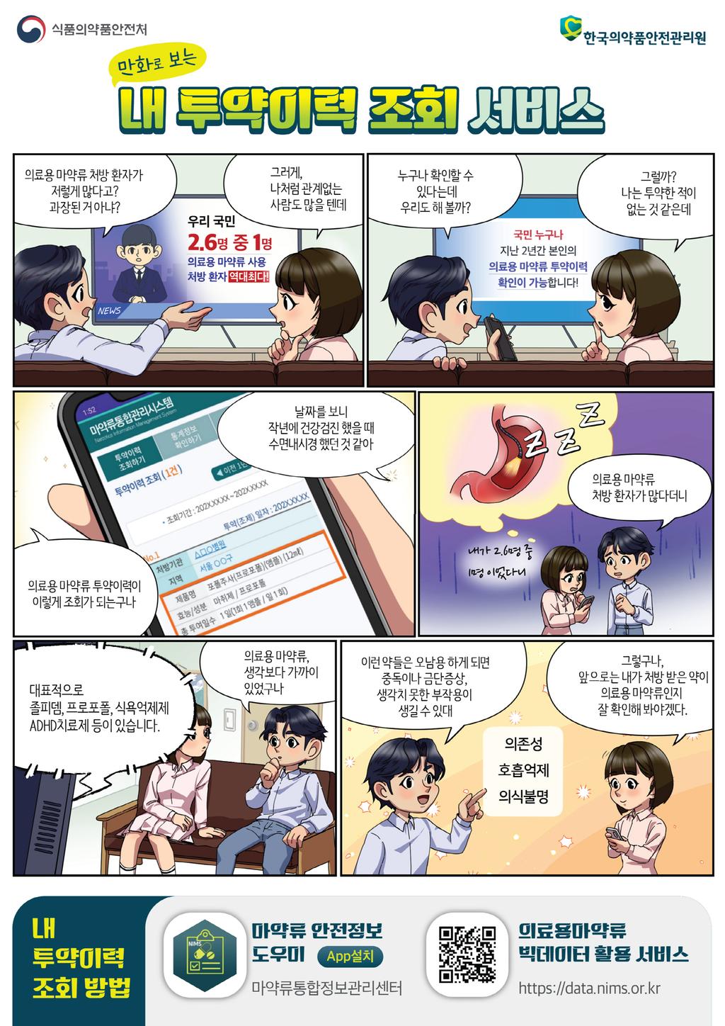 만화로 보는 내 투약이력 조회 서비스