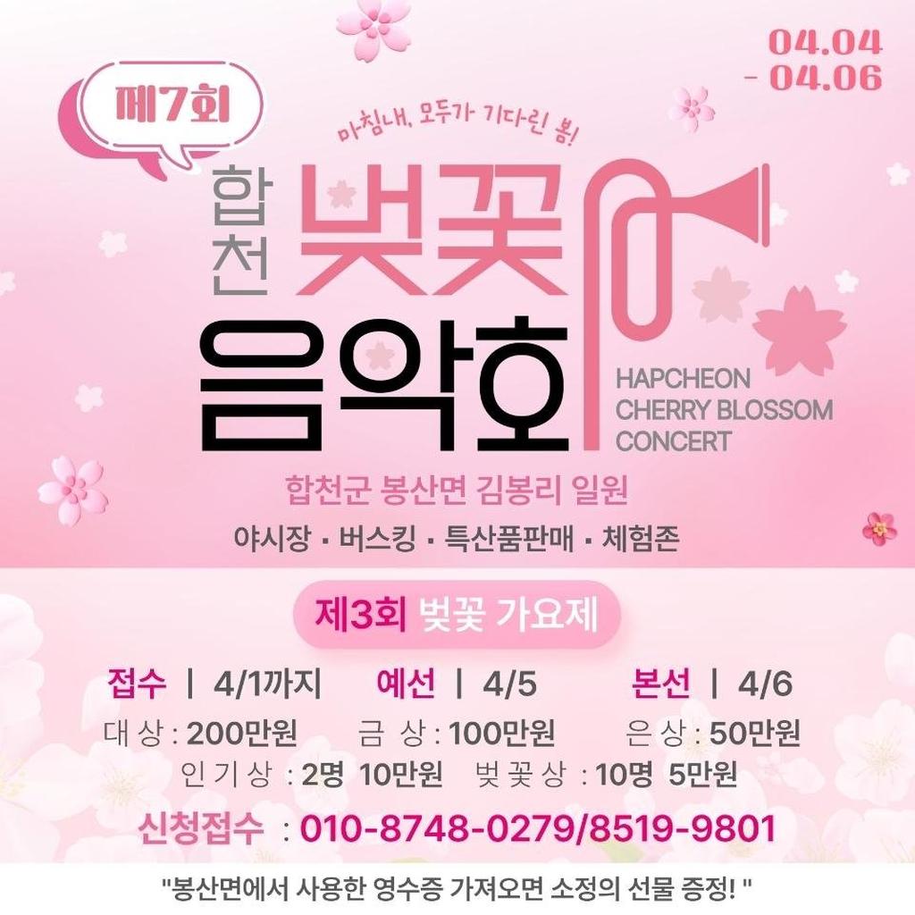 벚꽃음악회 홍보물