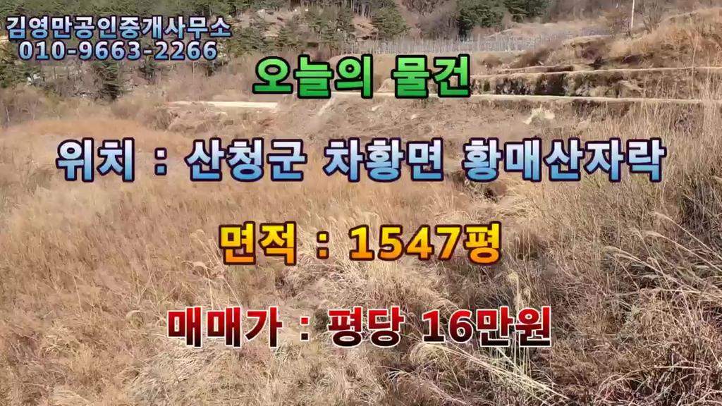 산청 황매산 자락 토지 매매