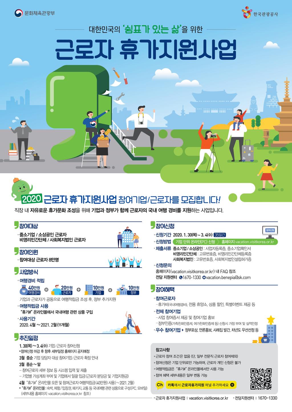 근로자 휴가지원사업 홍보 포스터